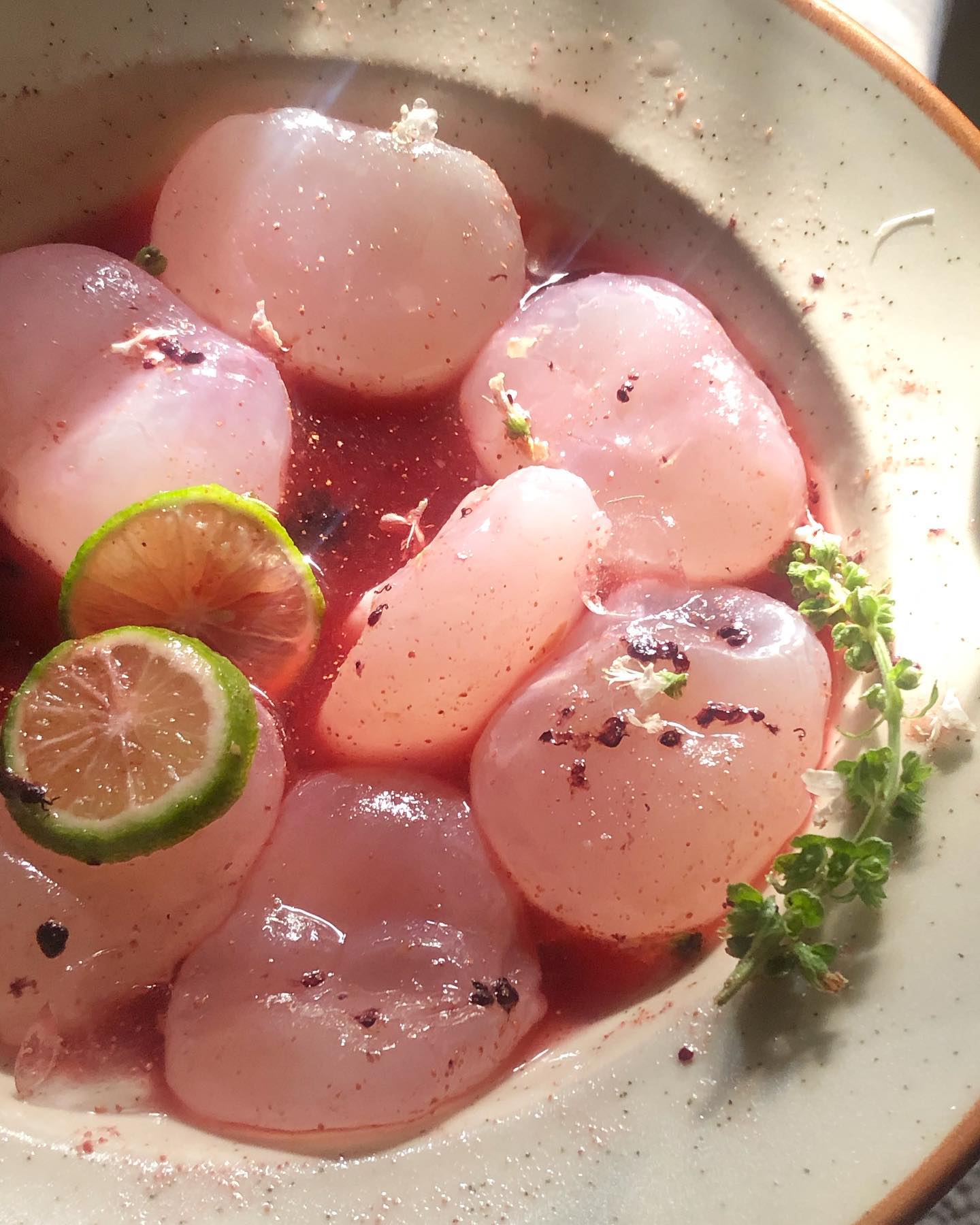 Drunken Nungu Salad with Gin and Fruits