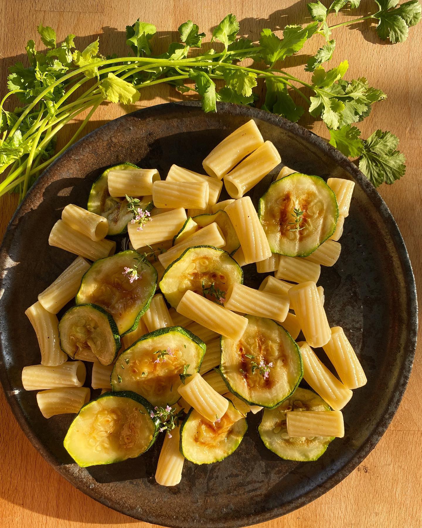 Quinoa Rigatoni with Grilled Zucchini and Herbs