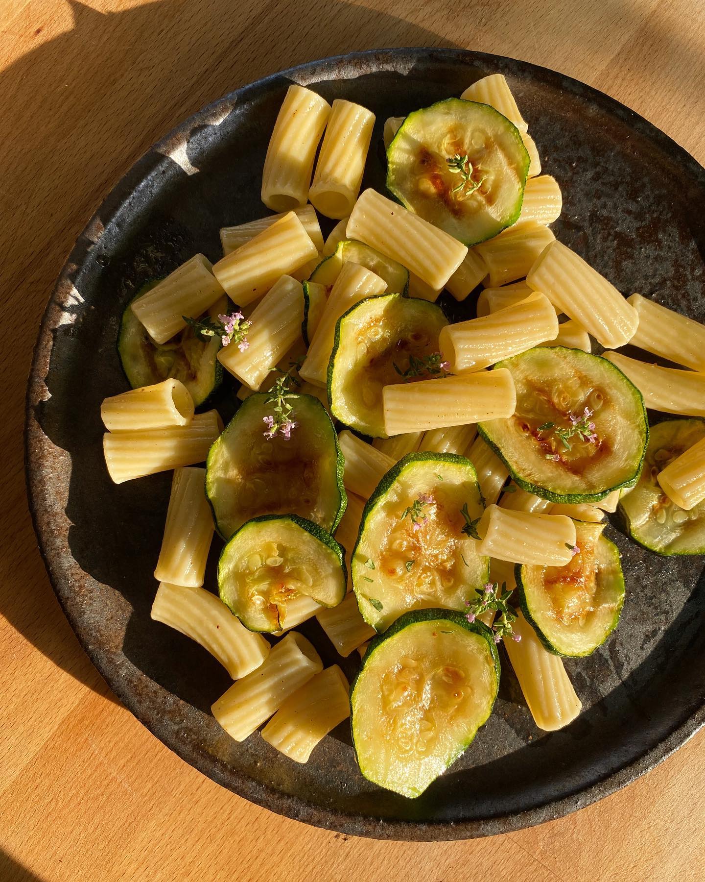 Quinoa Rigatoni with Grilled Zucchini and Herbs