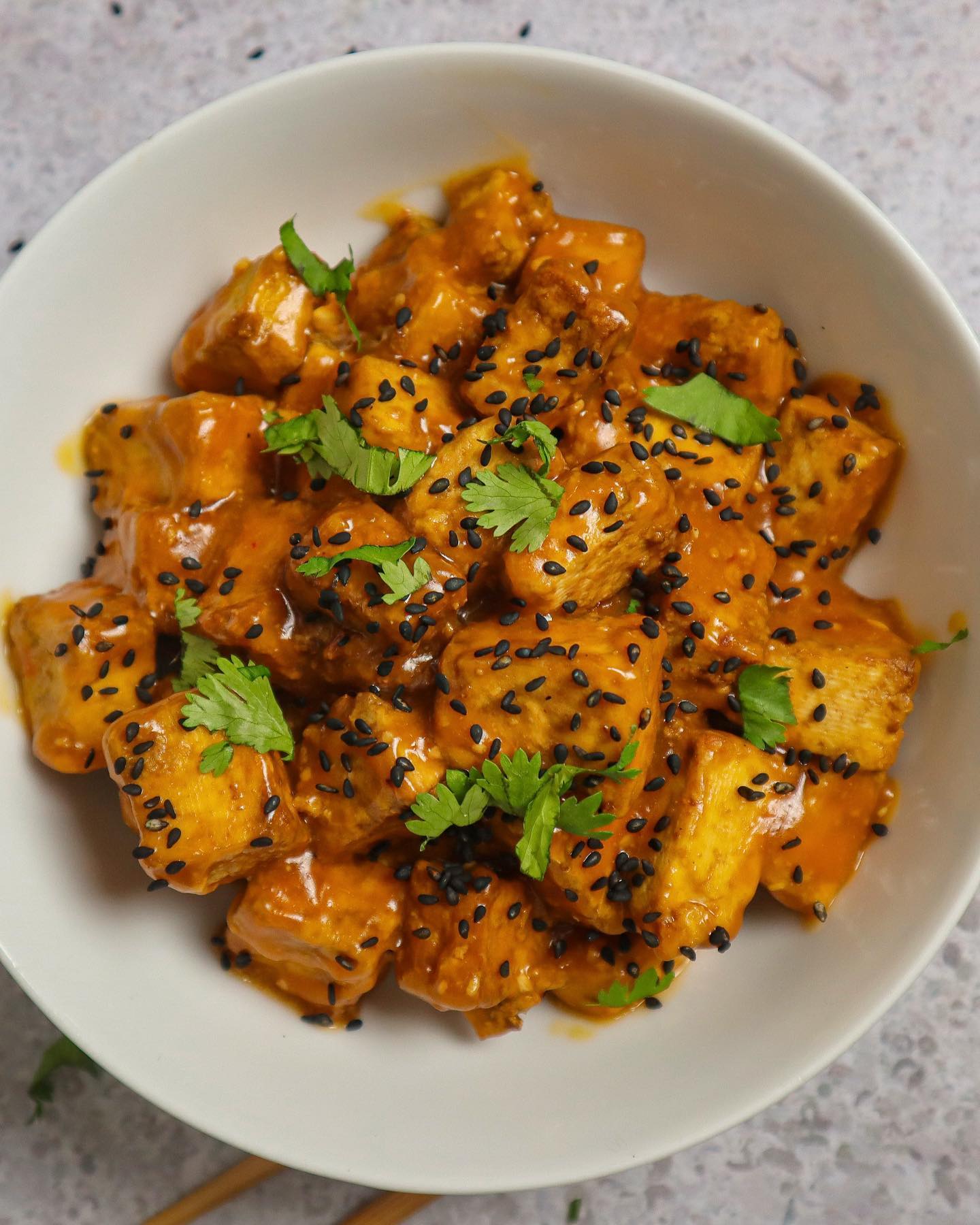 Stir-Fried Tofu with Peanut Sauce