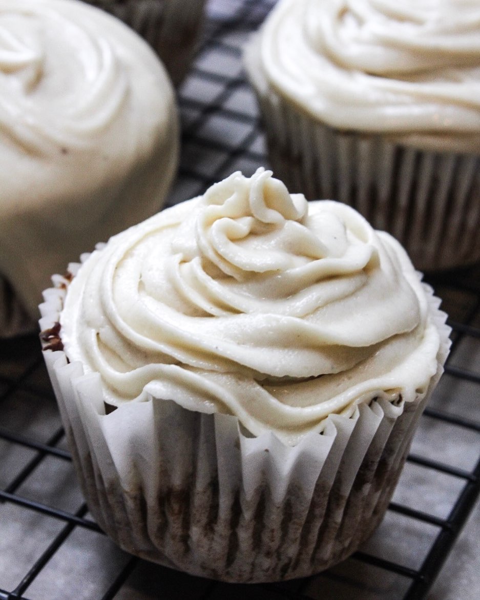 Carrot Cake Muffins with a Velvety Cashew Cream Frosting