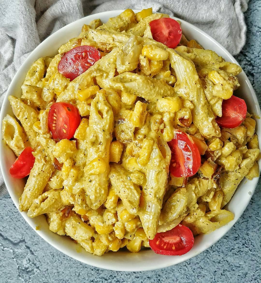 Creamy Cajun-Spiced Corn & Tomato Pasta