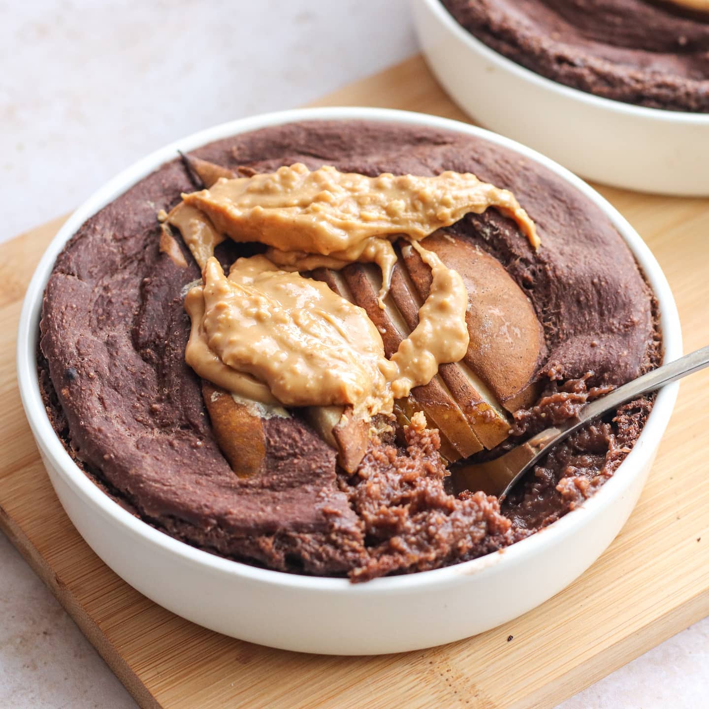 Chocolate Pear Ginger Baked Oats