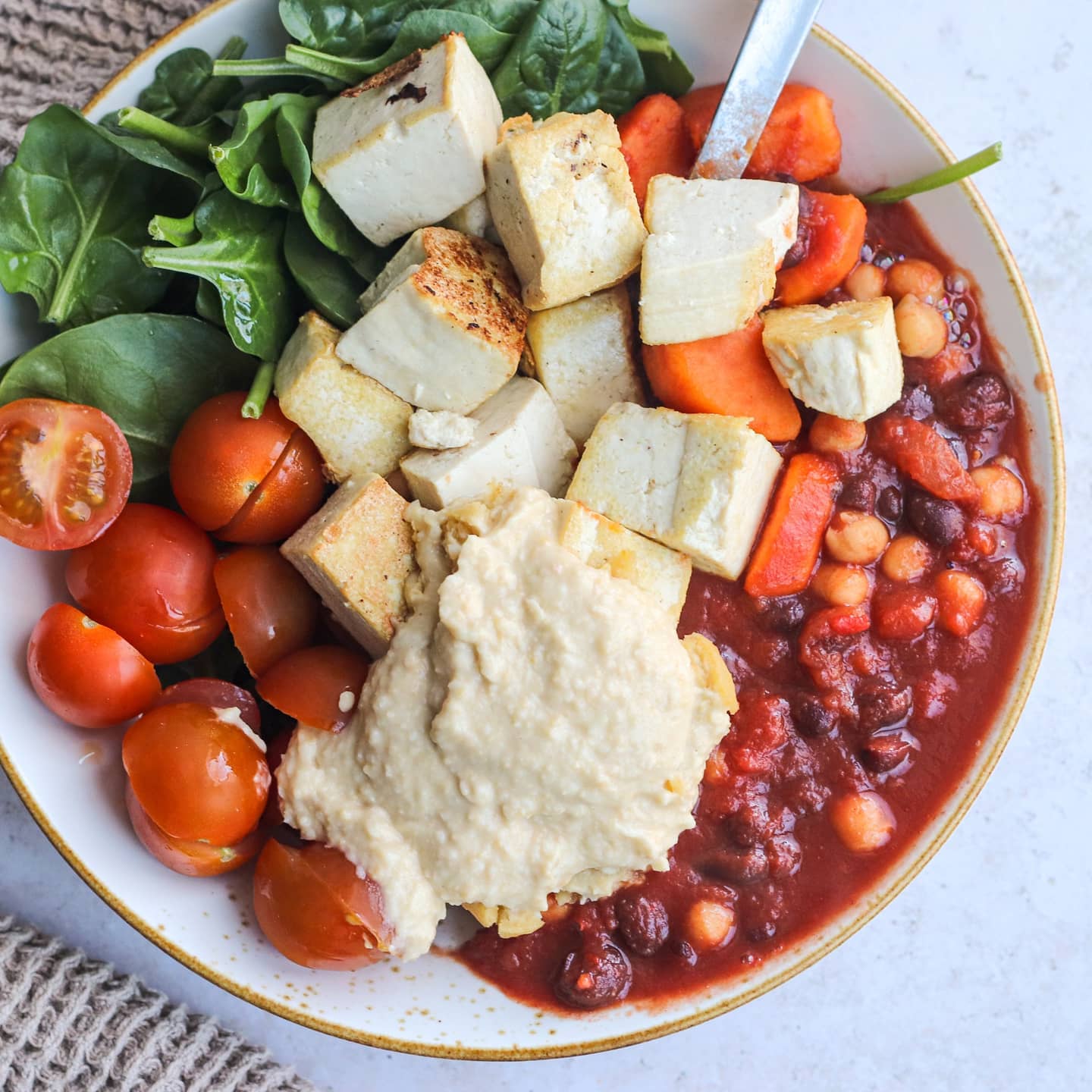 Hearty Three Bean Chili with Sweet Potato