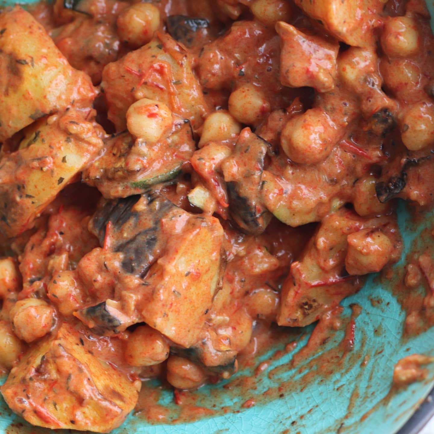 Creamy Roasted Bell Pepper and Tomato Sauce with Roasted Vegetables