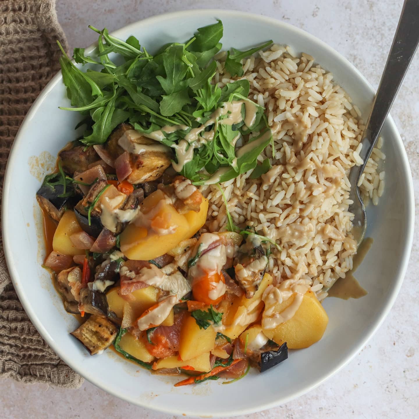 Creamy Coconut Eggplant and Potato Curry