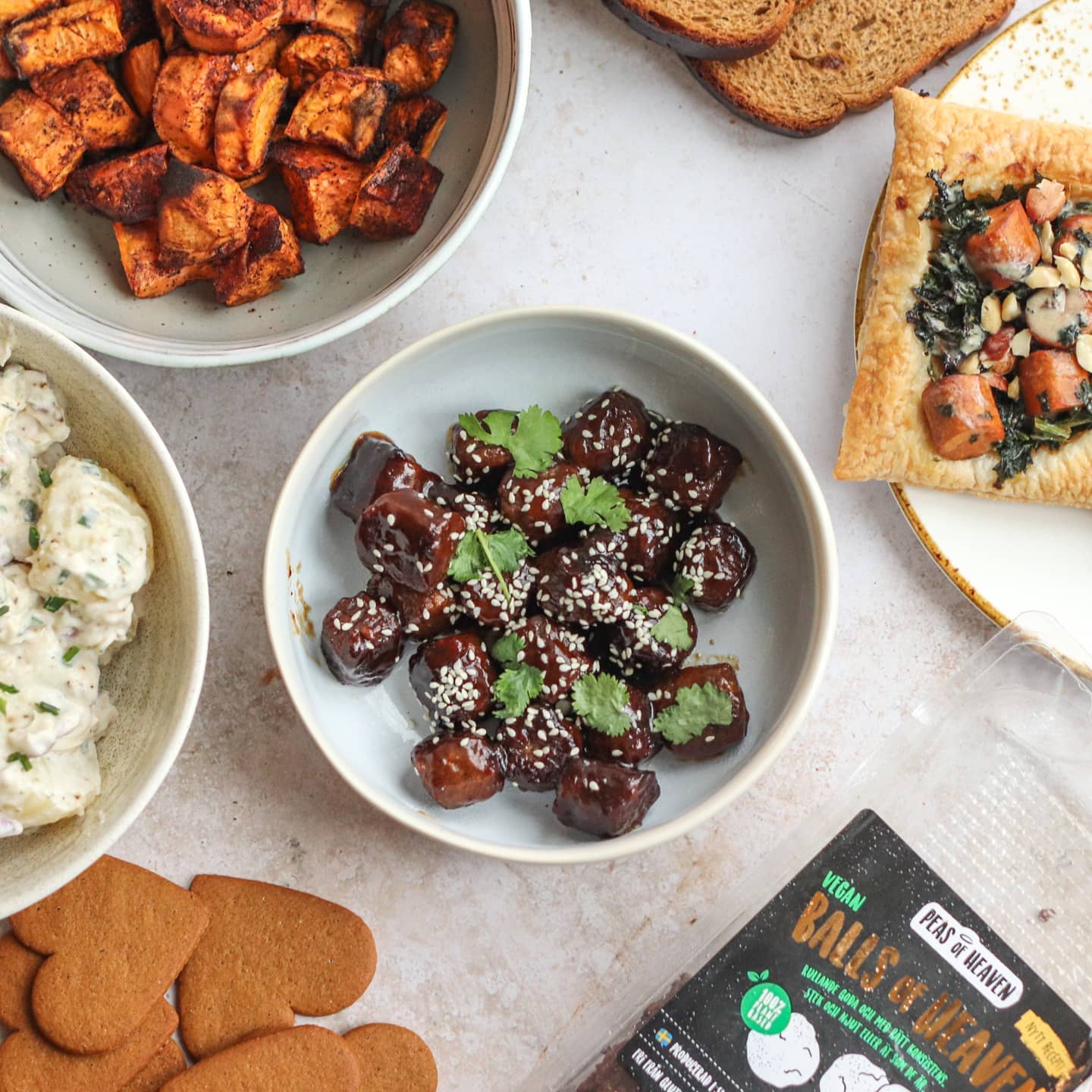 Sticky Vegan Meatballs