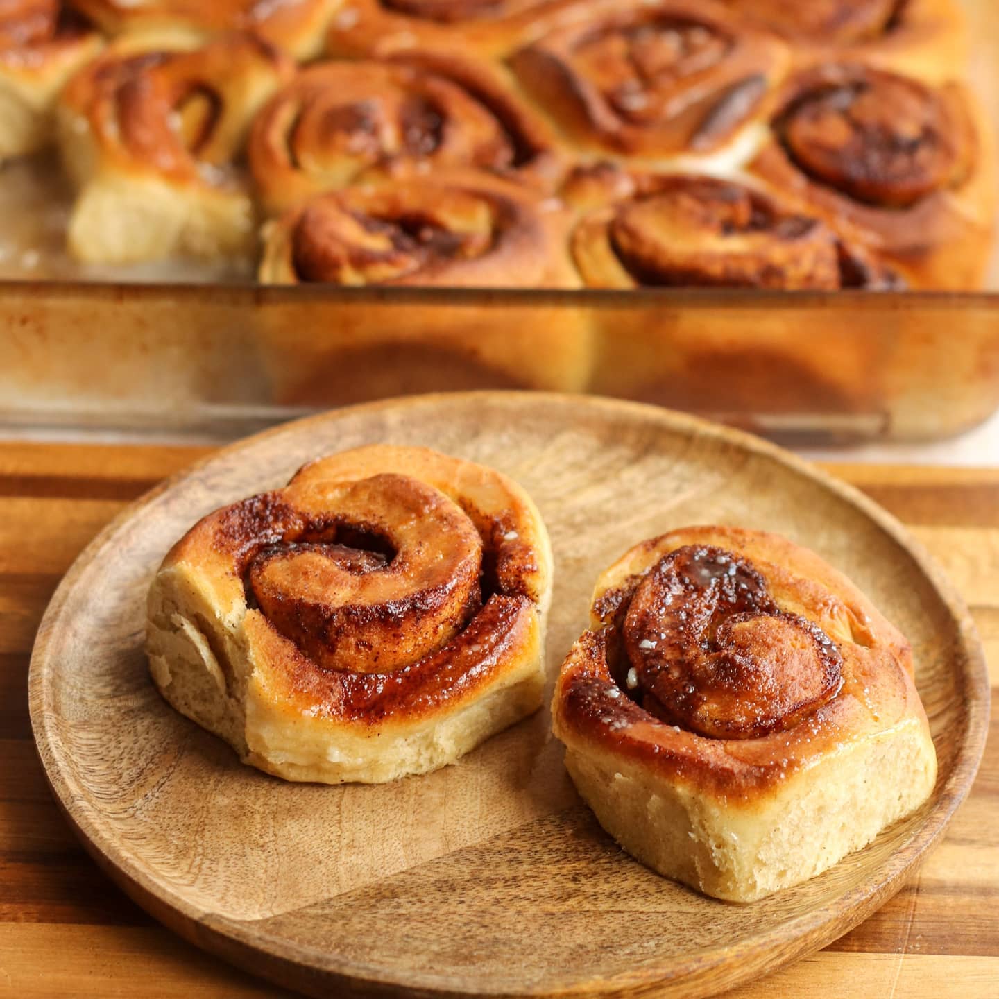 Homemade Cinnamon Buns with Cream Cheese Topping