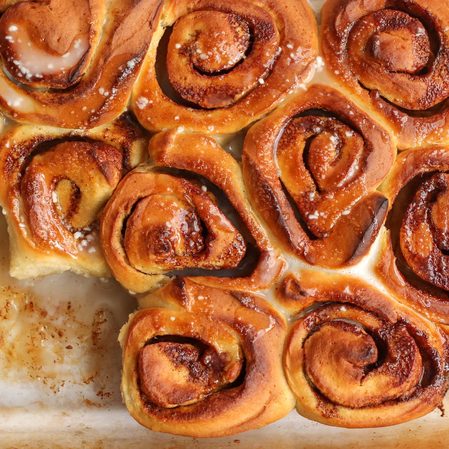 Homemade Cinnamon Buns with Cream Cheese Topping