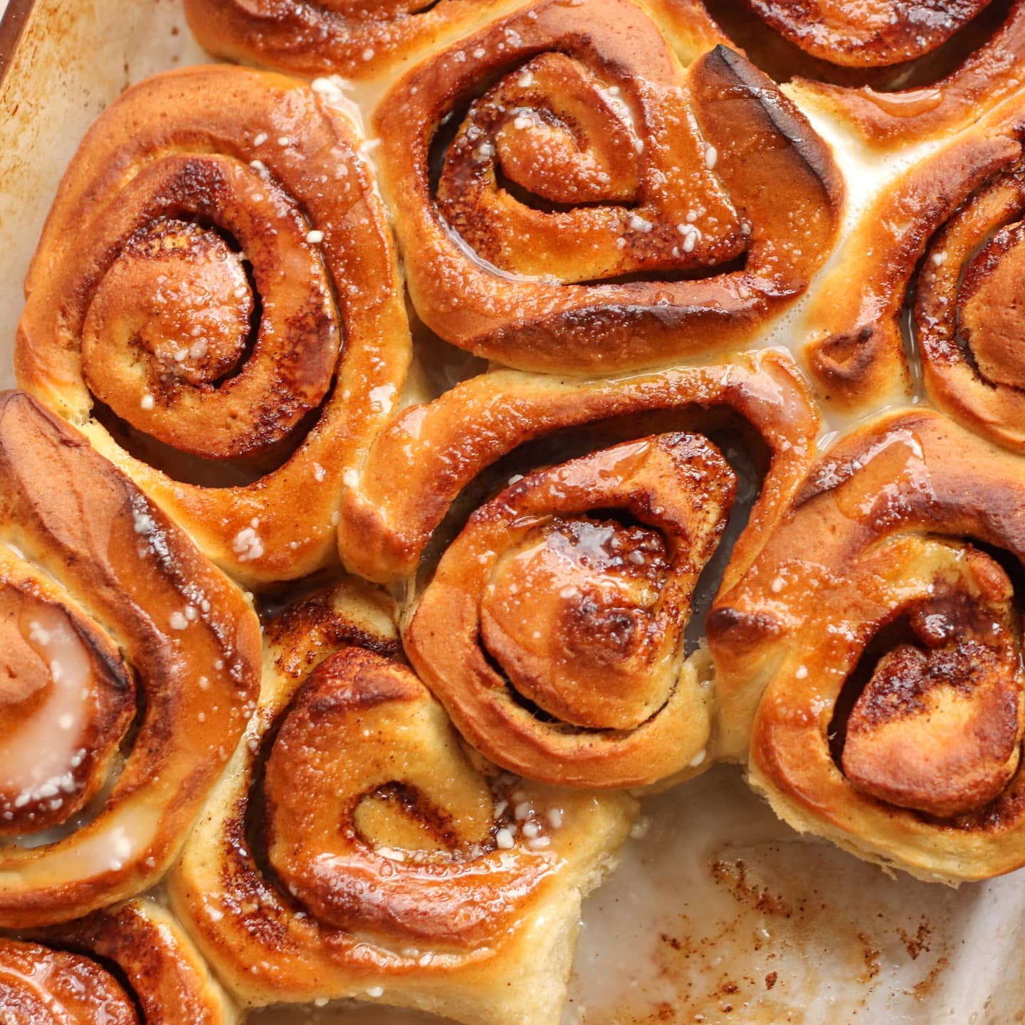 Homemade Cinnamon Buns with Cream Cheese Topping