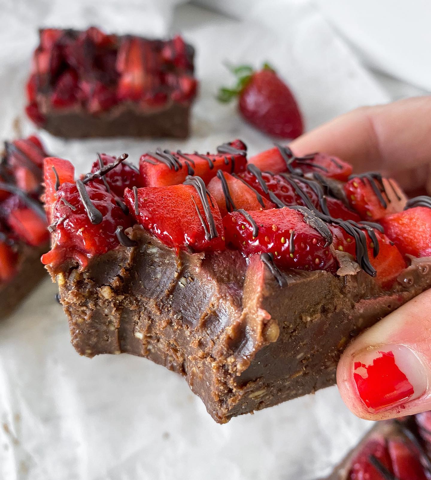 Chocolate Strawberry Protein Fudge