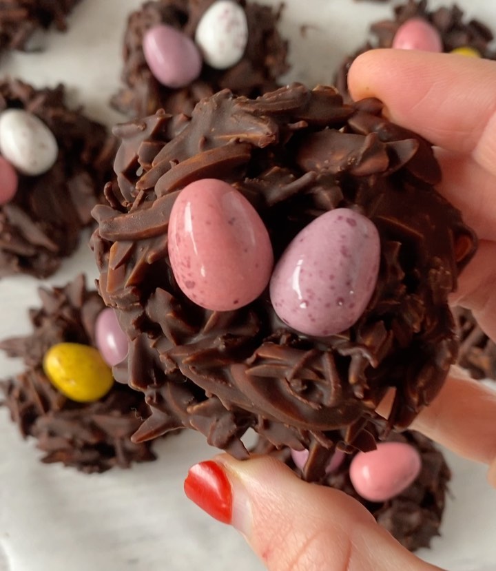 Easy Vegan Easter Nest Protein Treats 🐣