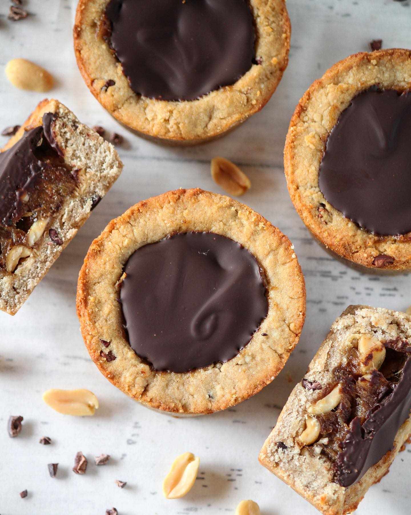 Decadent Snickers Cookie Cups