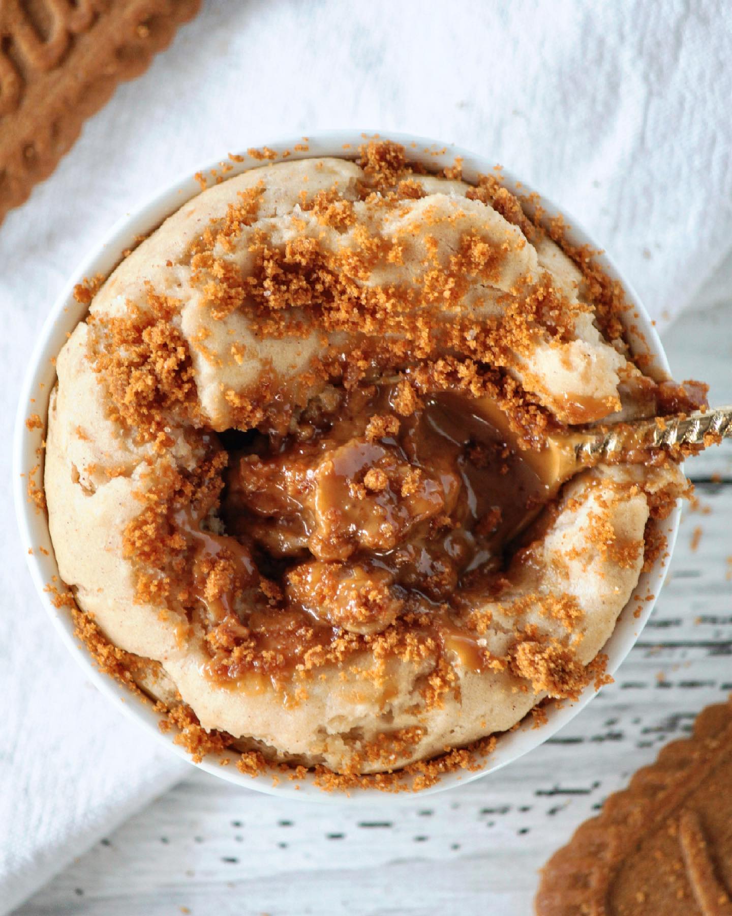 Biscoff Baked Oats with Almond Milk