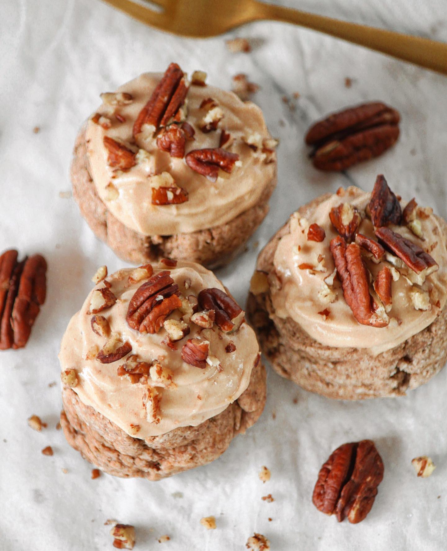 Easy Pecan Cinnamon Buns with Nutty Frosting