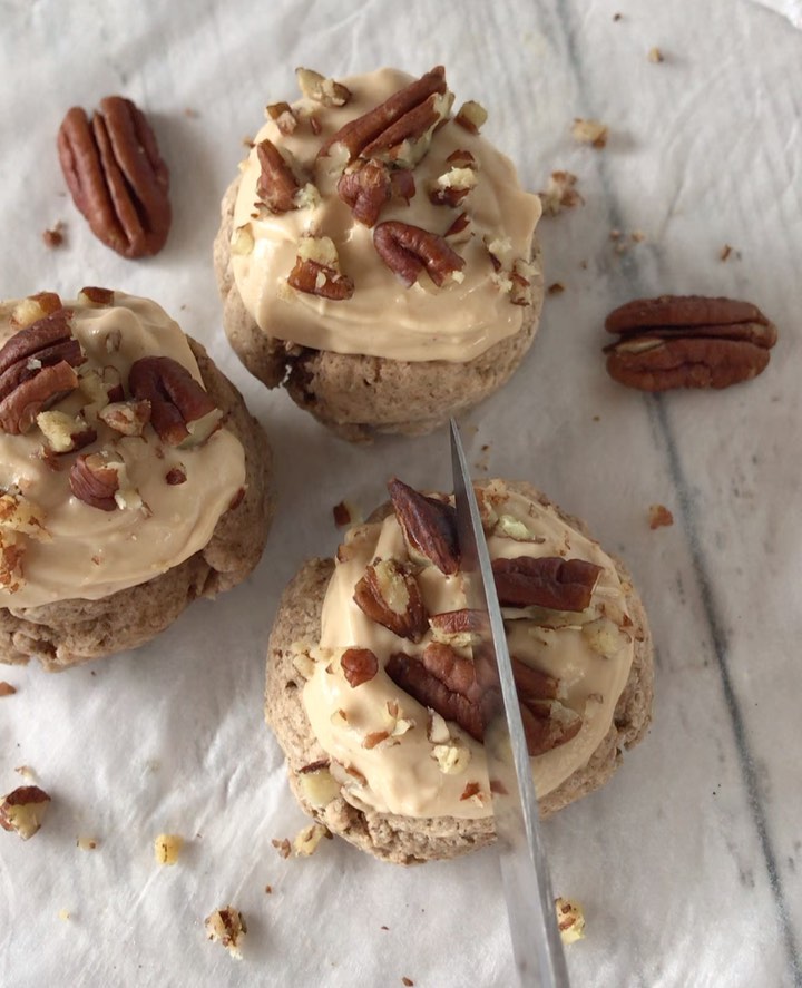 Easy Pecan Cinnamon Buns with Nutty Frosting