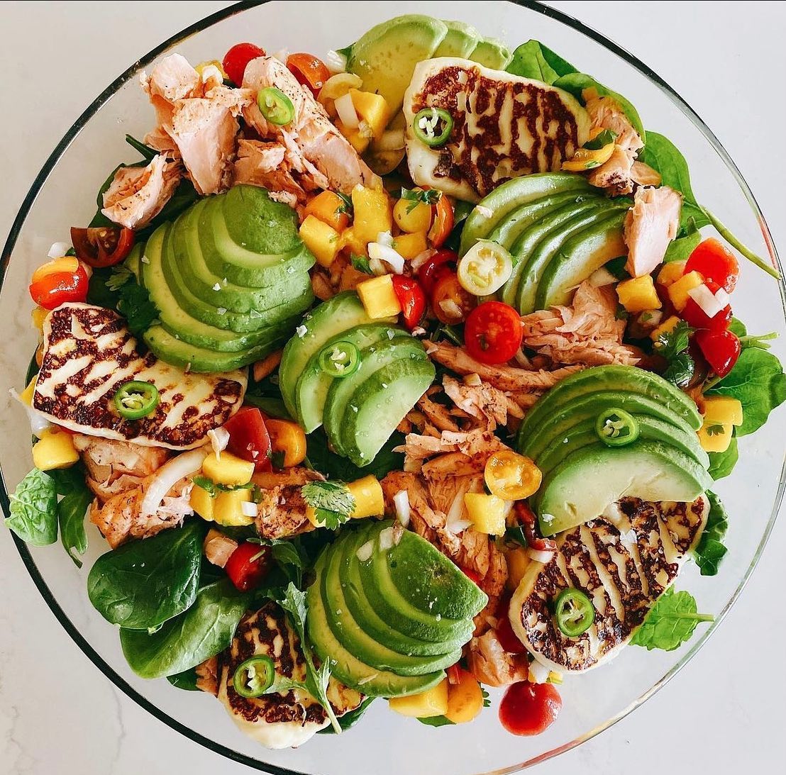 Citrus Marinated Salmon Salad Bowl