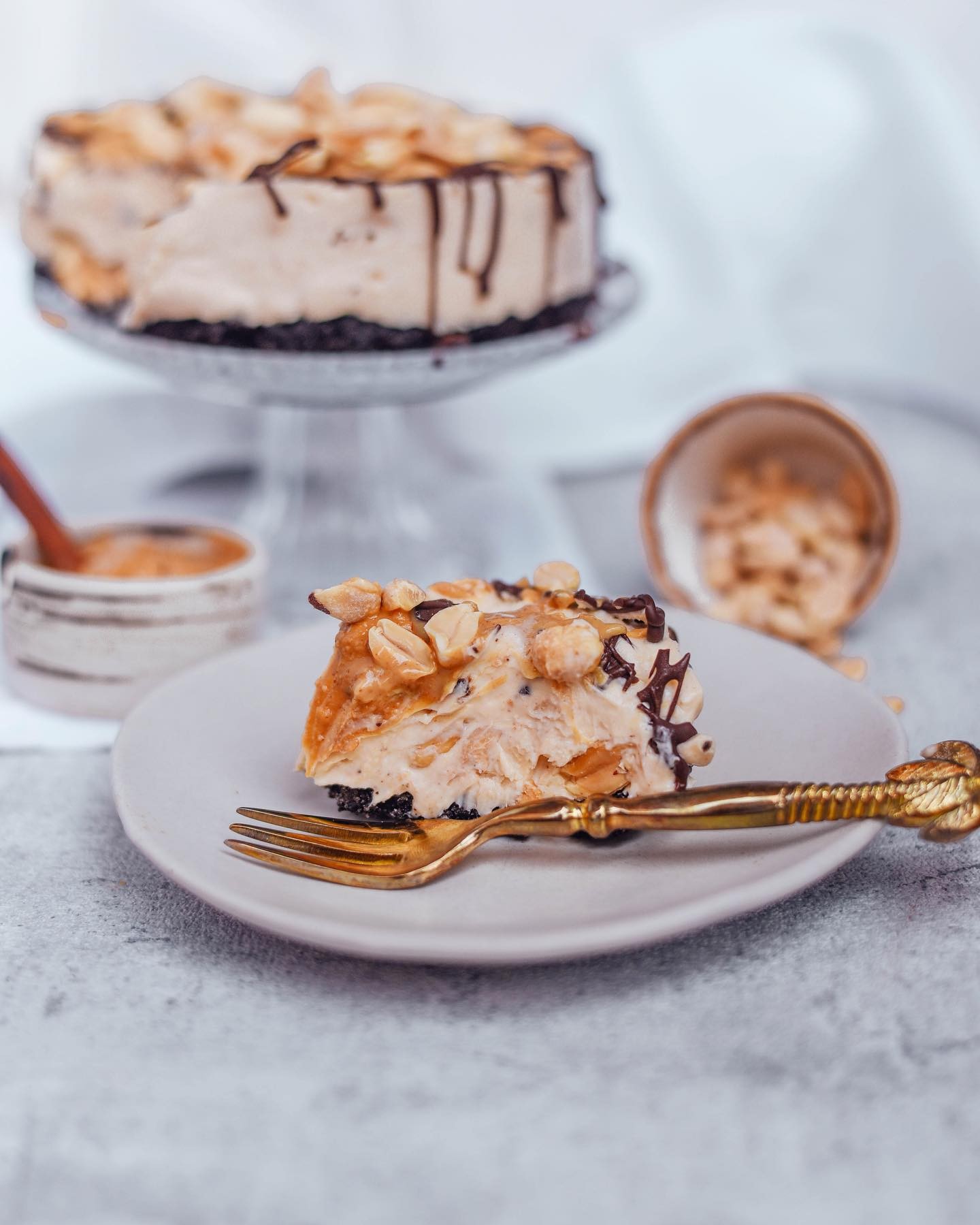 Peanut Butter Cheesecake with No Added Sugar