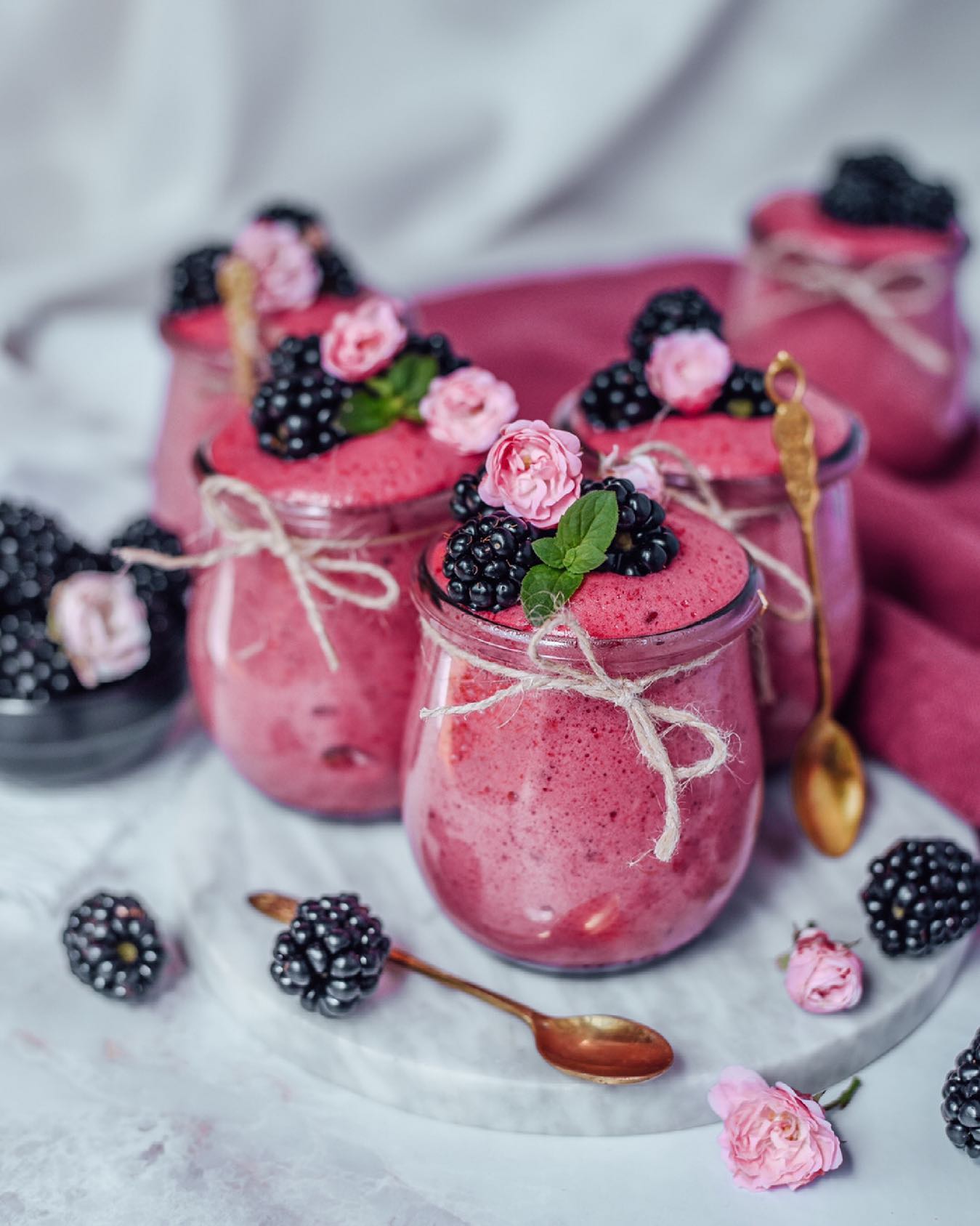 Light Vegan Berry Mousse