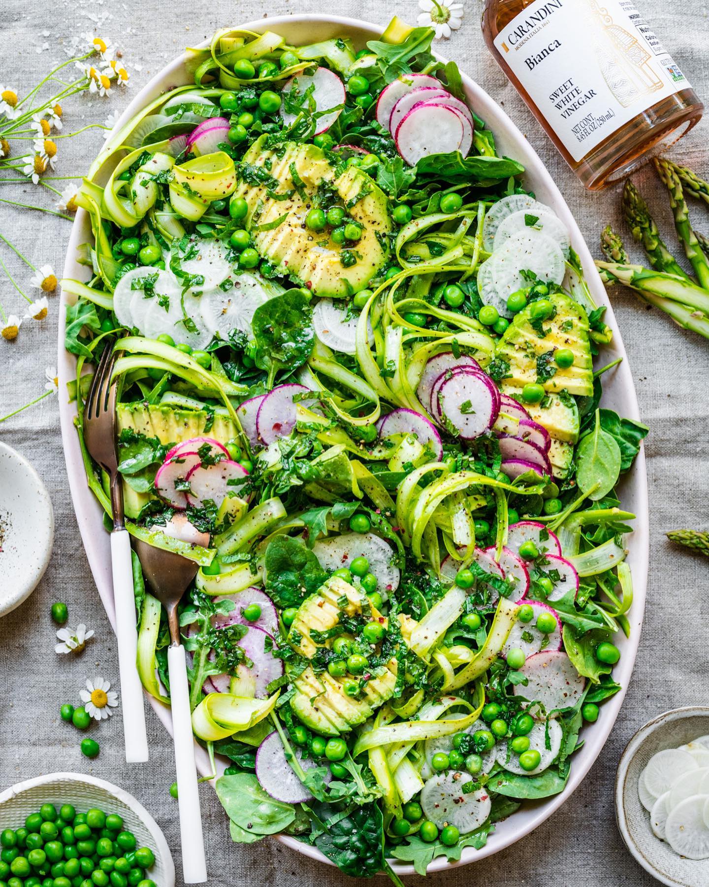 Spring-Inspired Arugula and Asparagus Salad with Carandini Bianca Sweet Vinegar Dressing