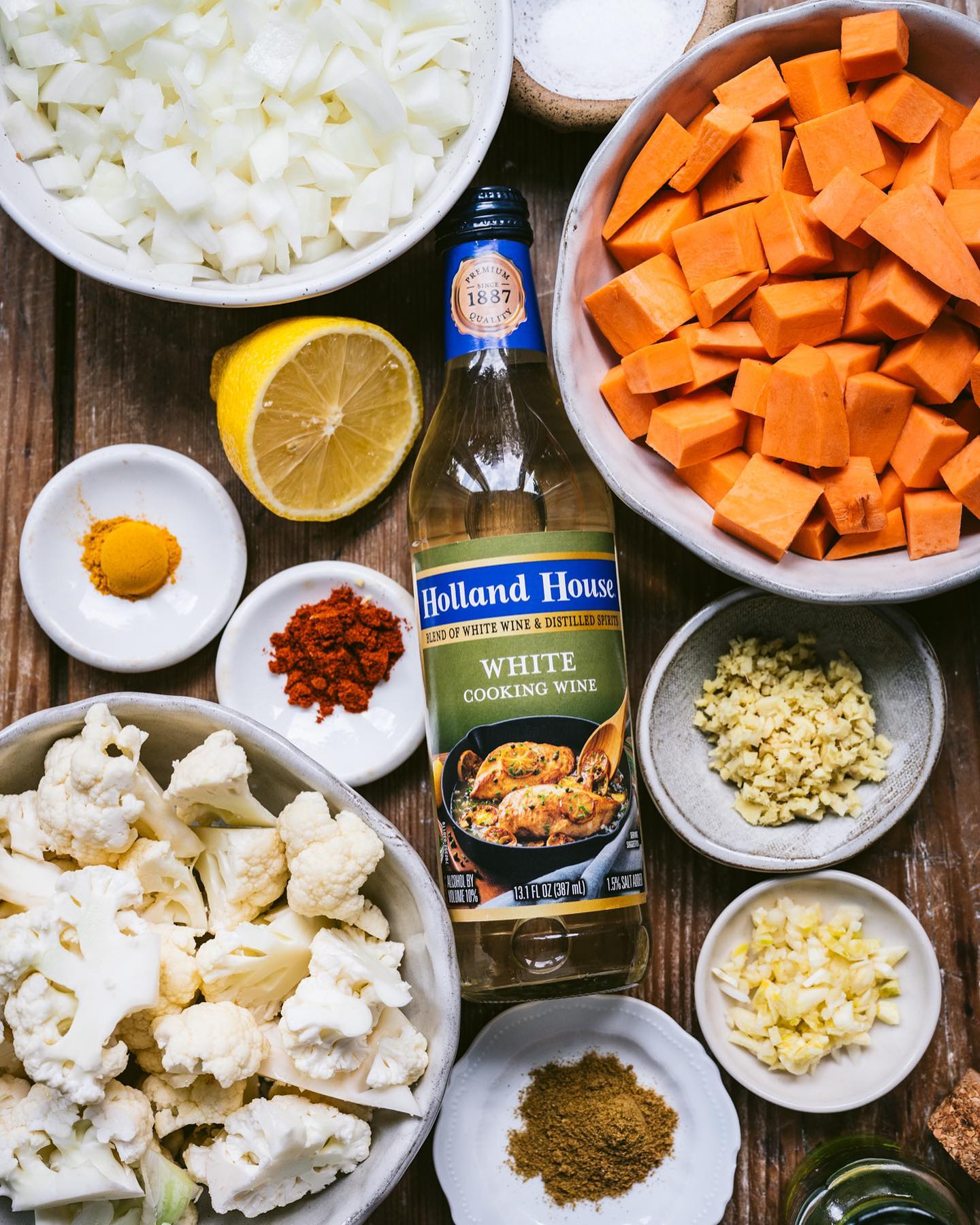 Slow Cooker Sweet Potato & Cauliflower Soup (Vegan)