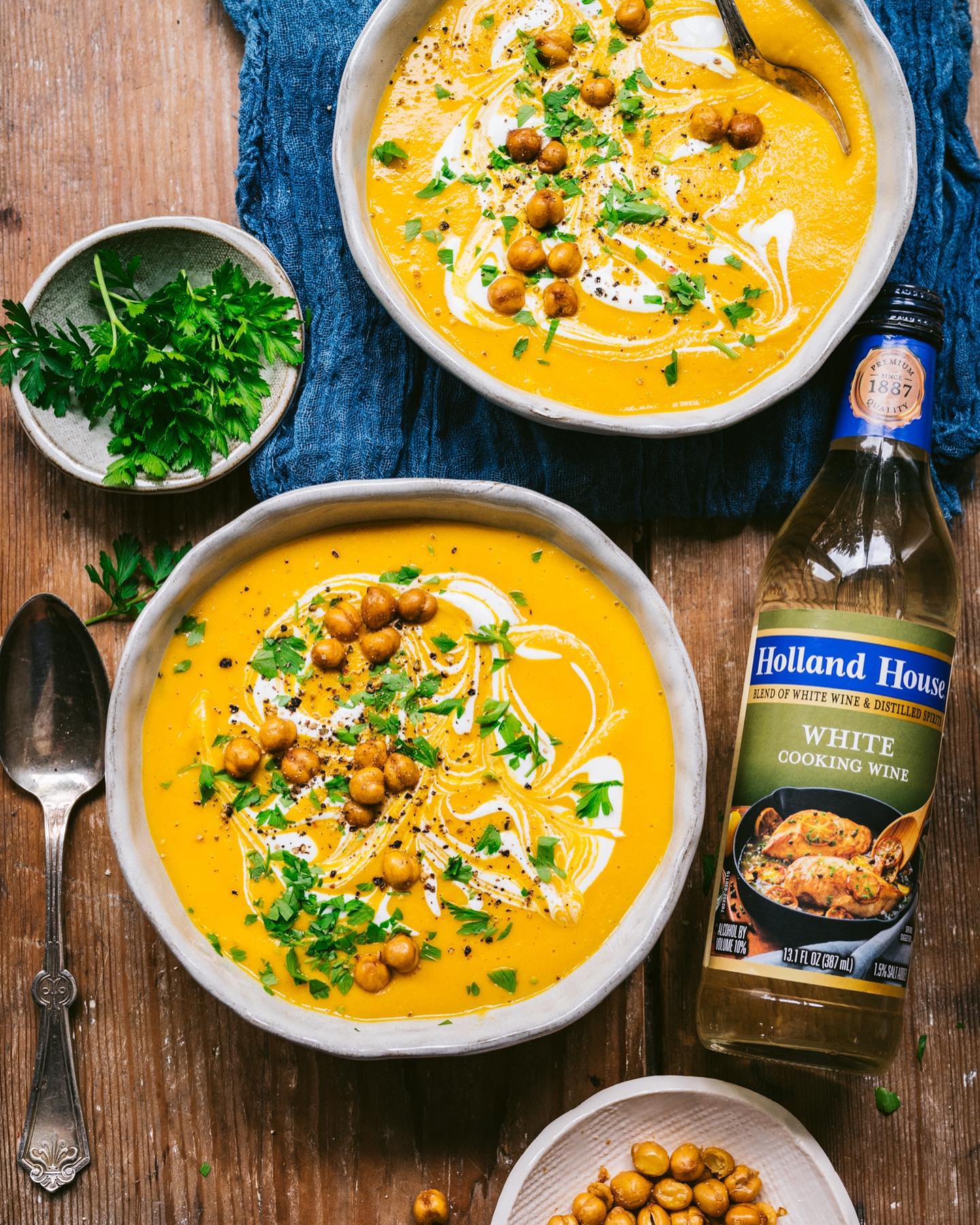 Slow Cooker Sweet Potato & Cauliflower Soup (Vegan)