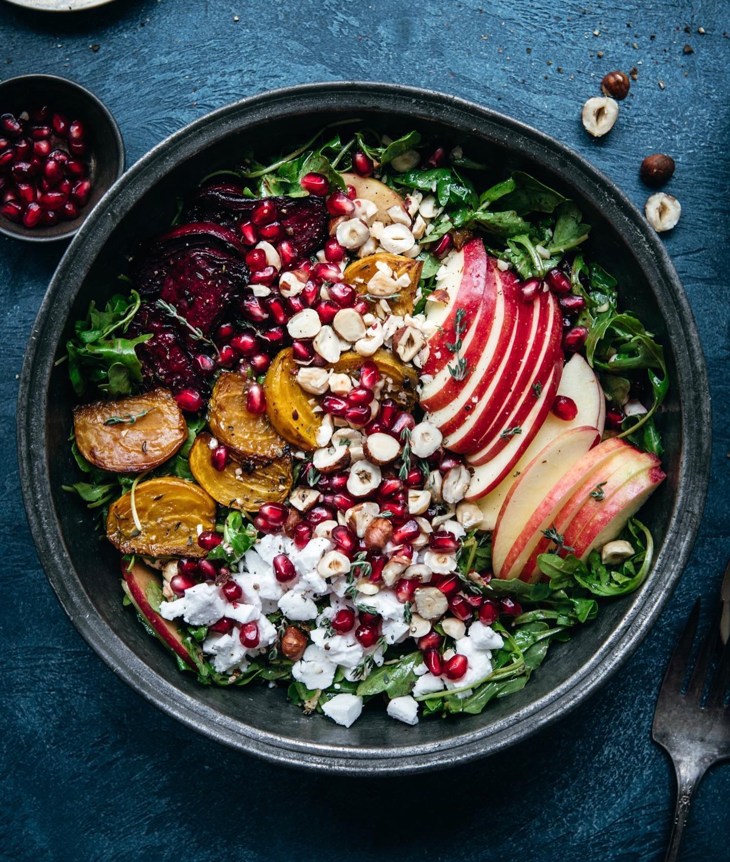 Colorful Kale Salad with Roasted Beets