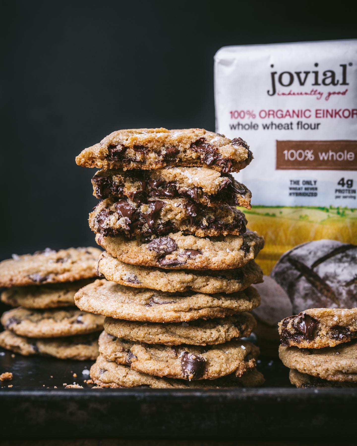 Vegan Chocolate Chip Cookies with Einkorn Flour