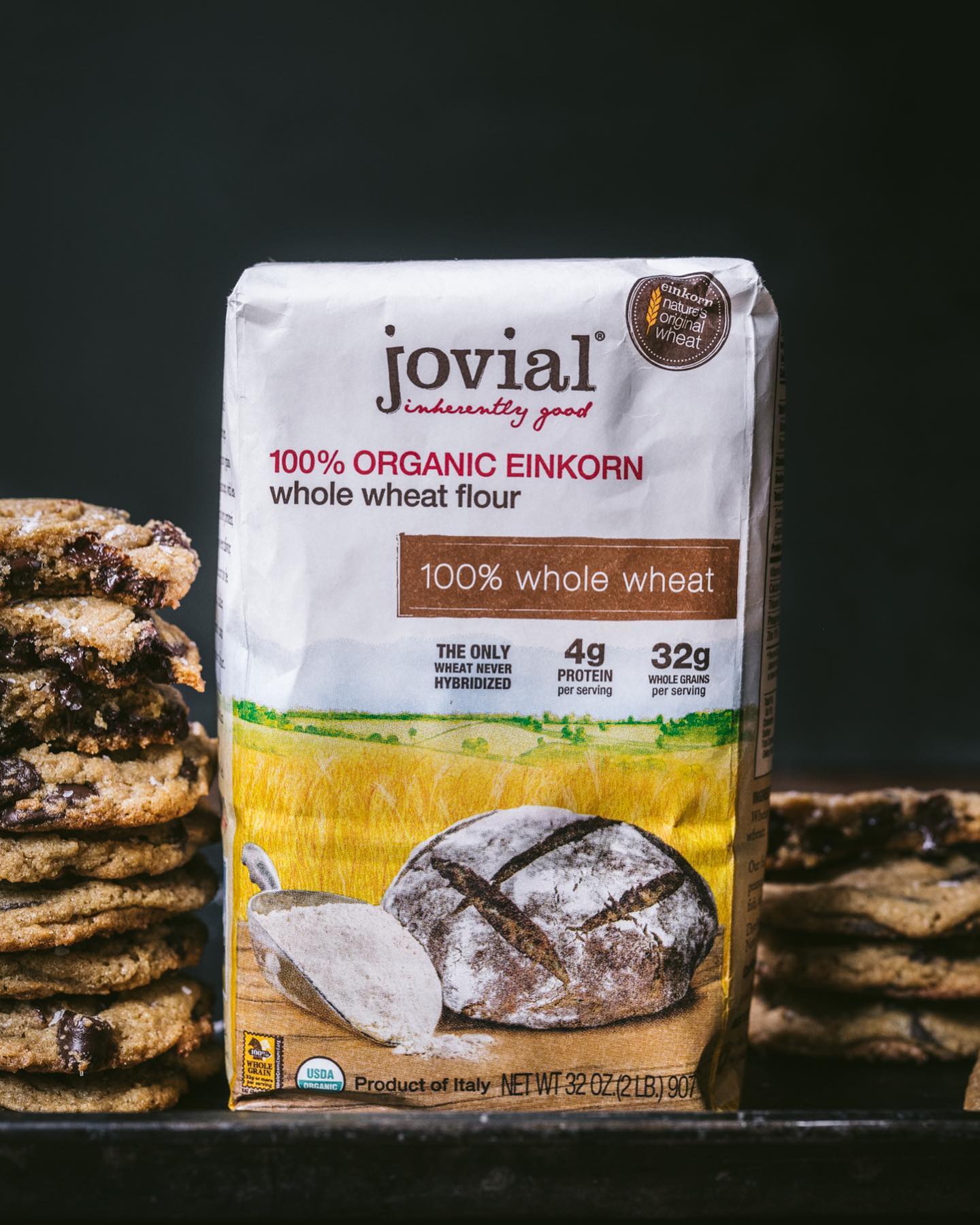 Vegan Chocolate Chip Cookies with Einkorn Flour