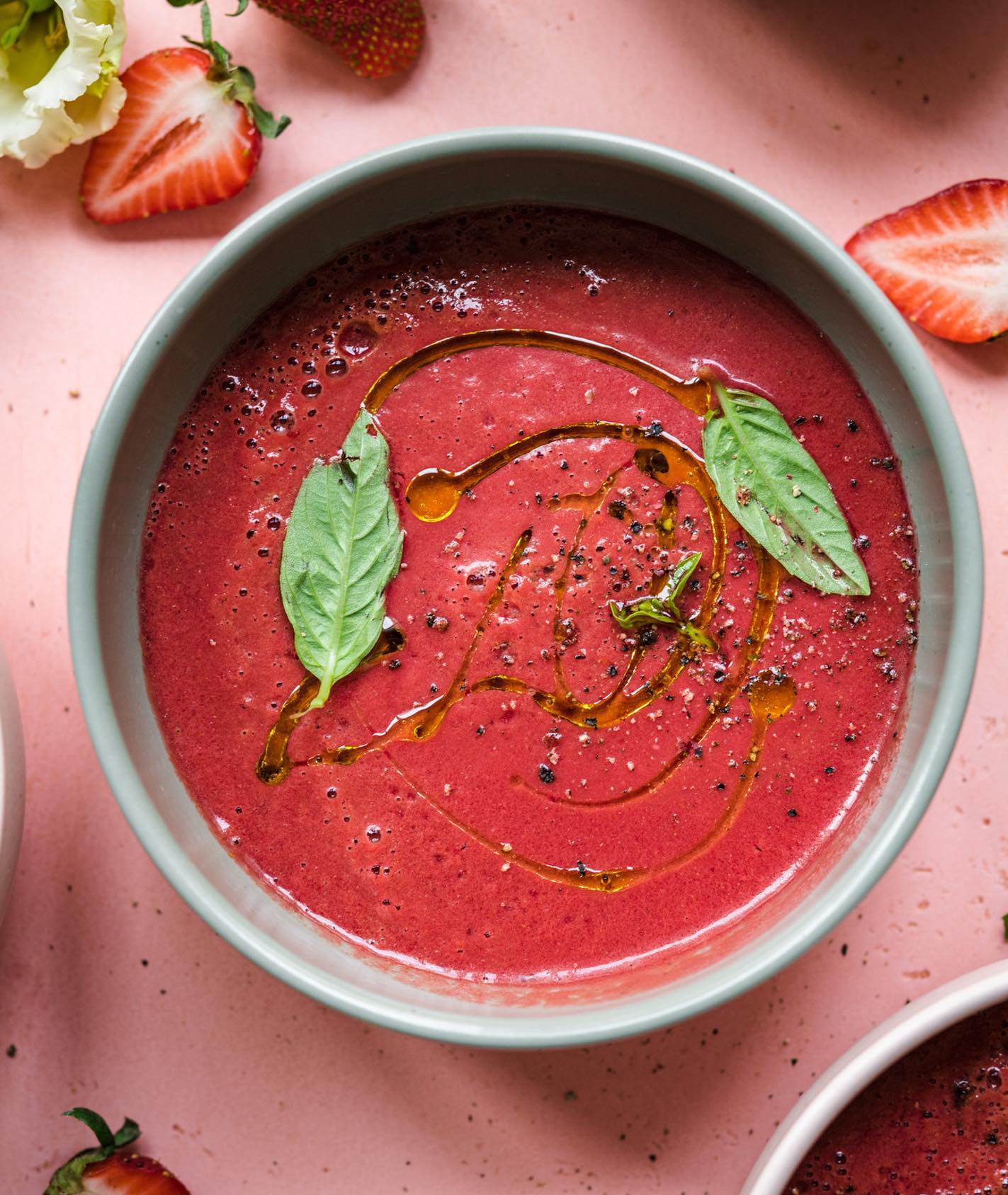 Strawberry Watermelon Basil Gazpacho