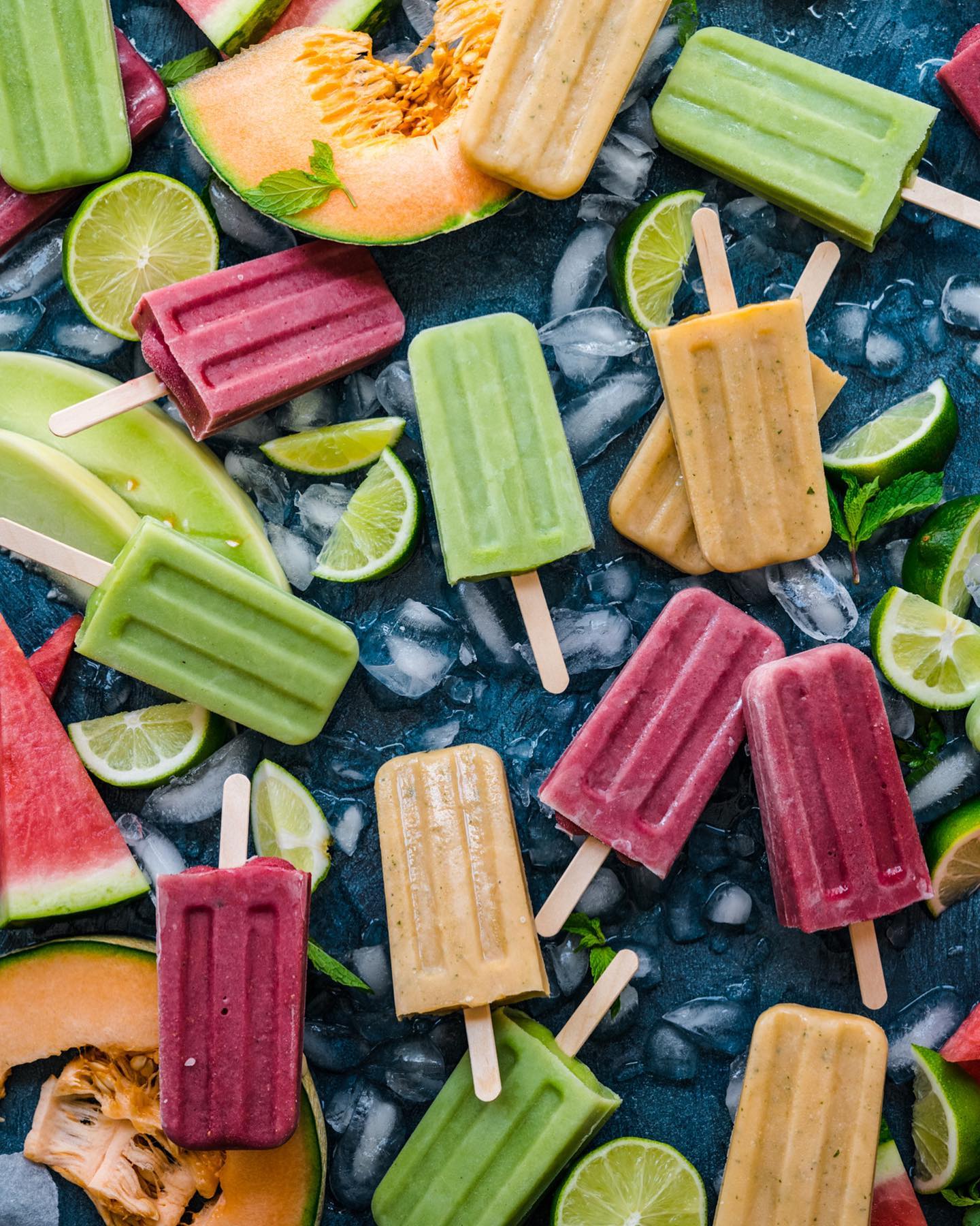 Refreshing Melon Yogurt Popsicles