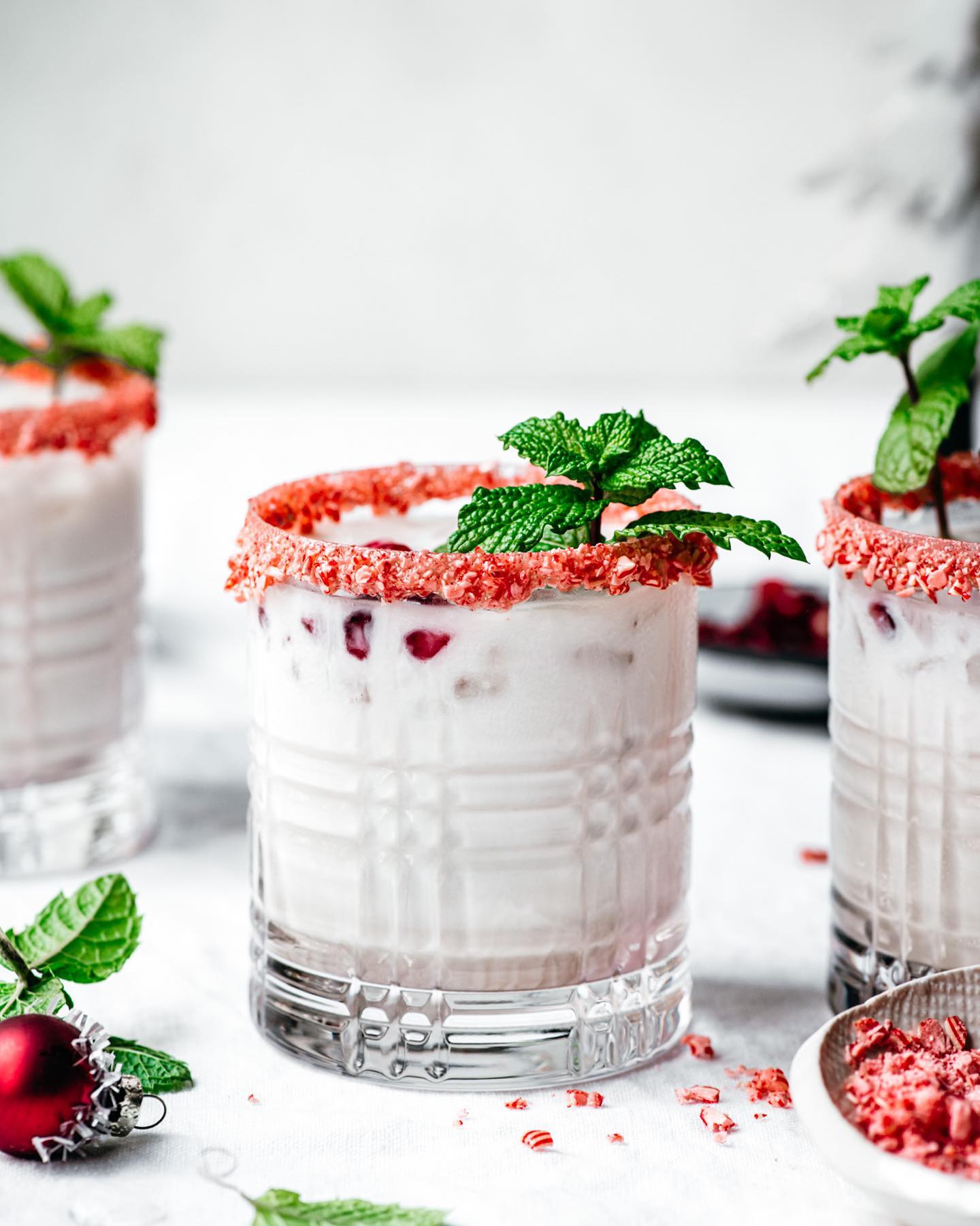 Peppermint White Russian Cocktail