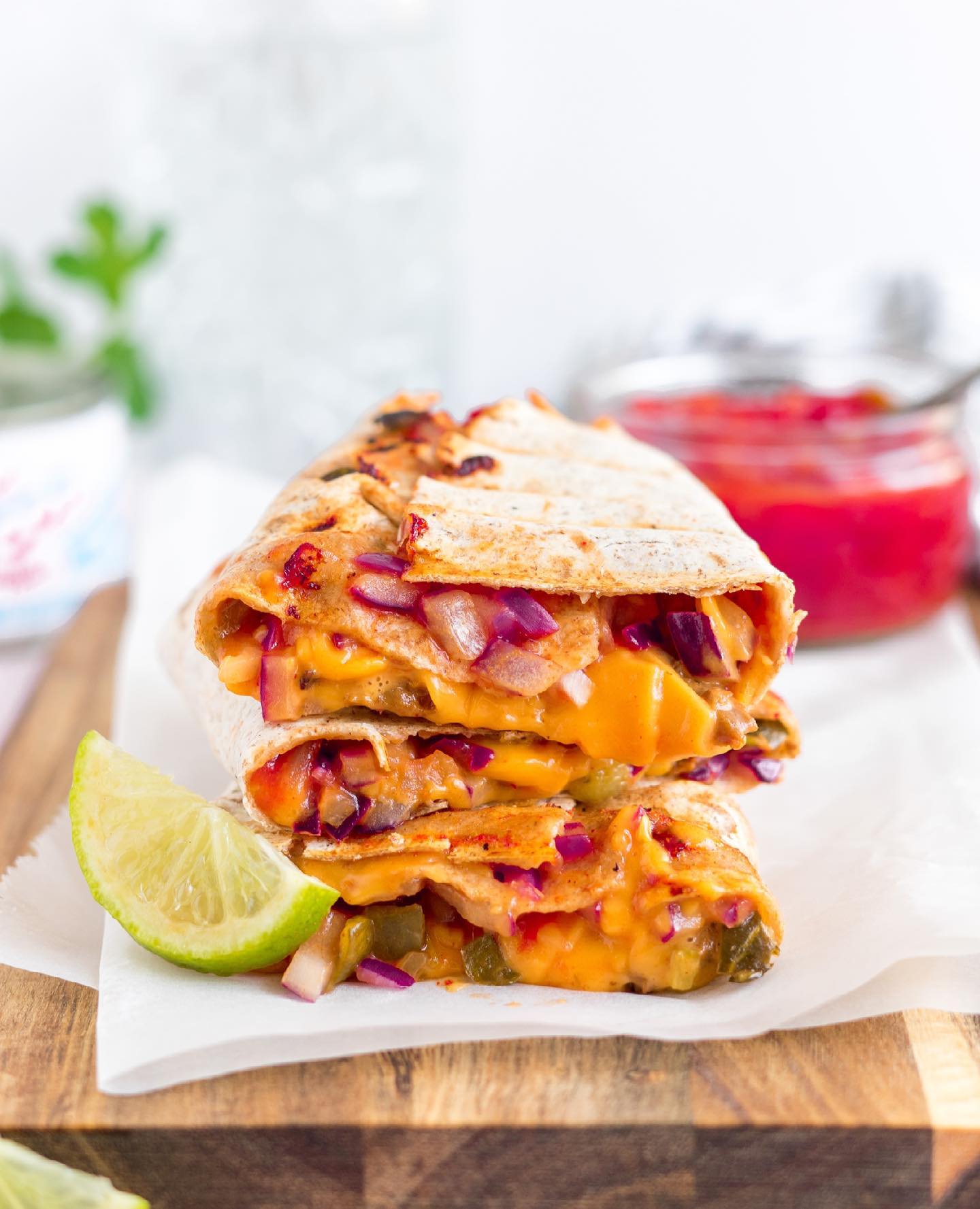 Vegan Tuna Melt Wraps