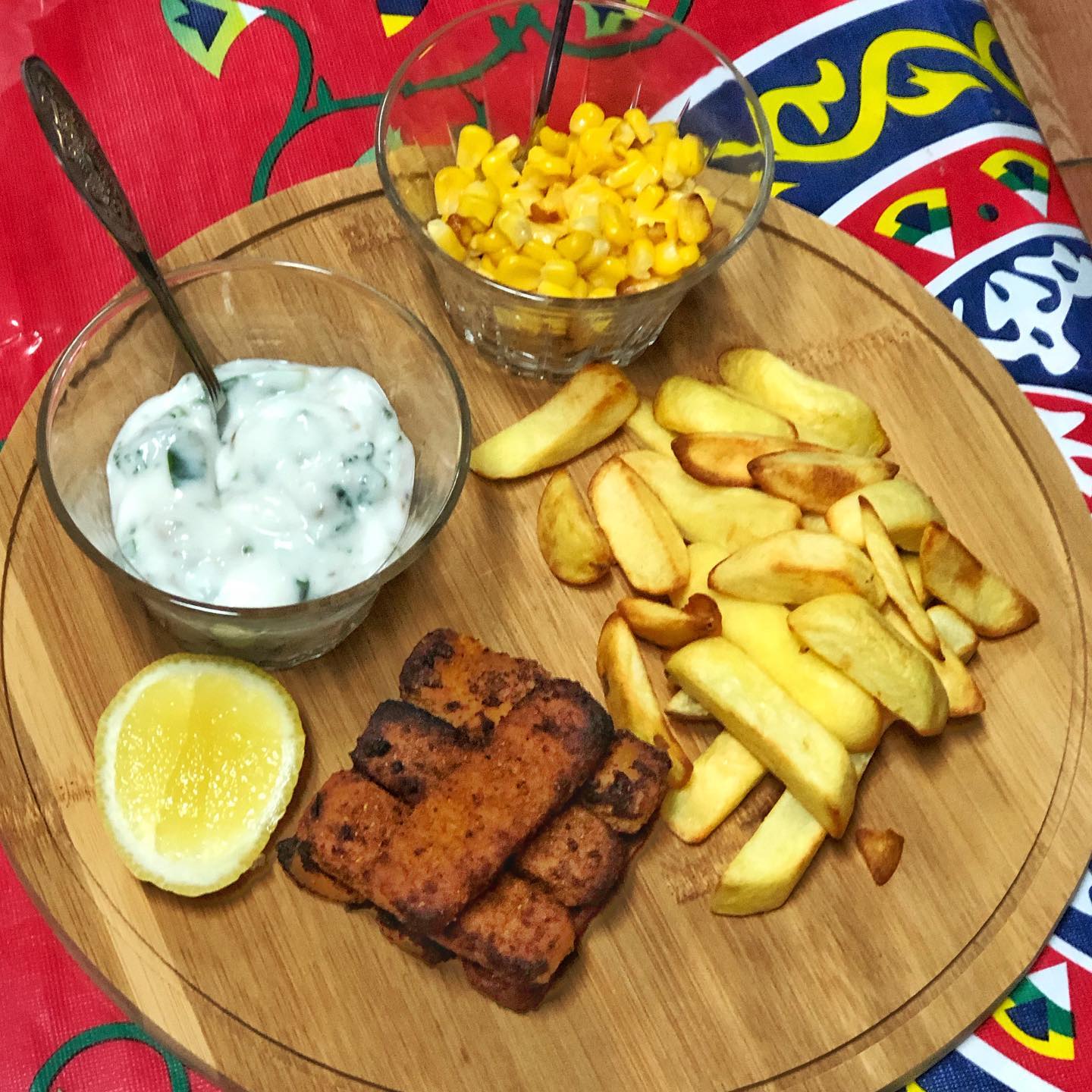 Seasoned Air-Fried Vegan Fish Sticks