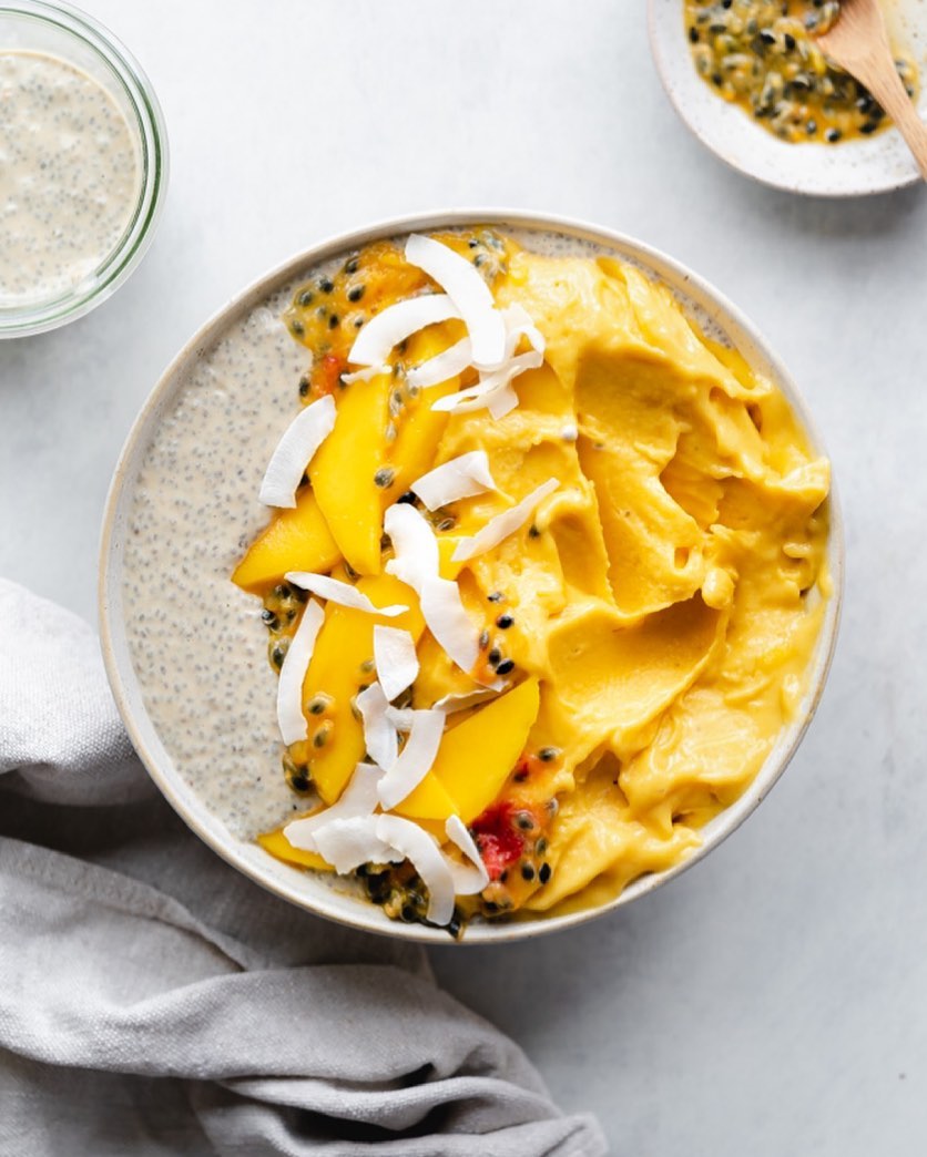 Mango Passion Fruit Nice Cream Breakfast Bowl