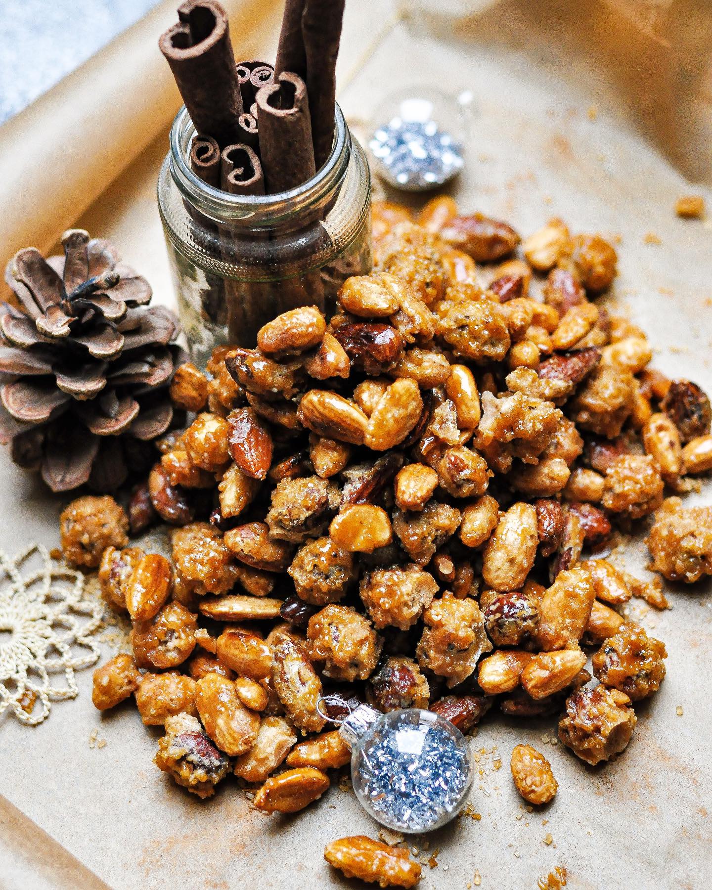 Roasted Salty Candied Cinnamon Almonds