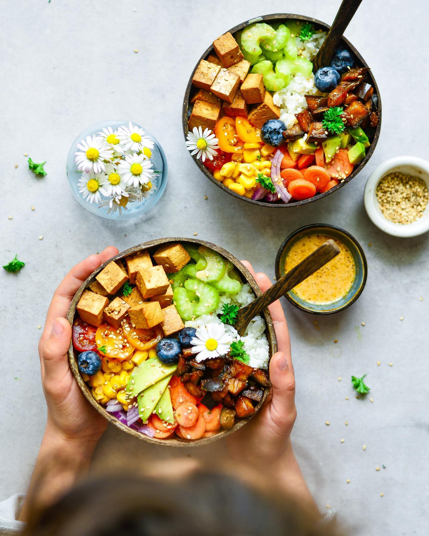 Rainbow Teriyaki Tofu Buddha Bowl