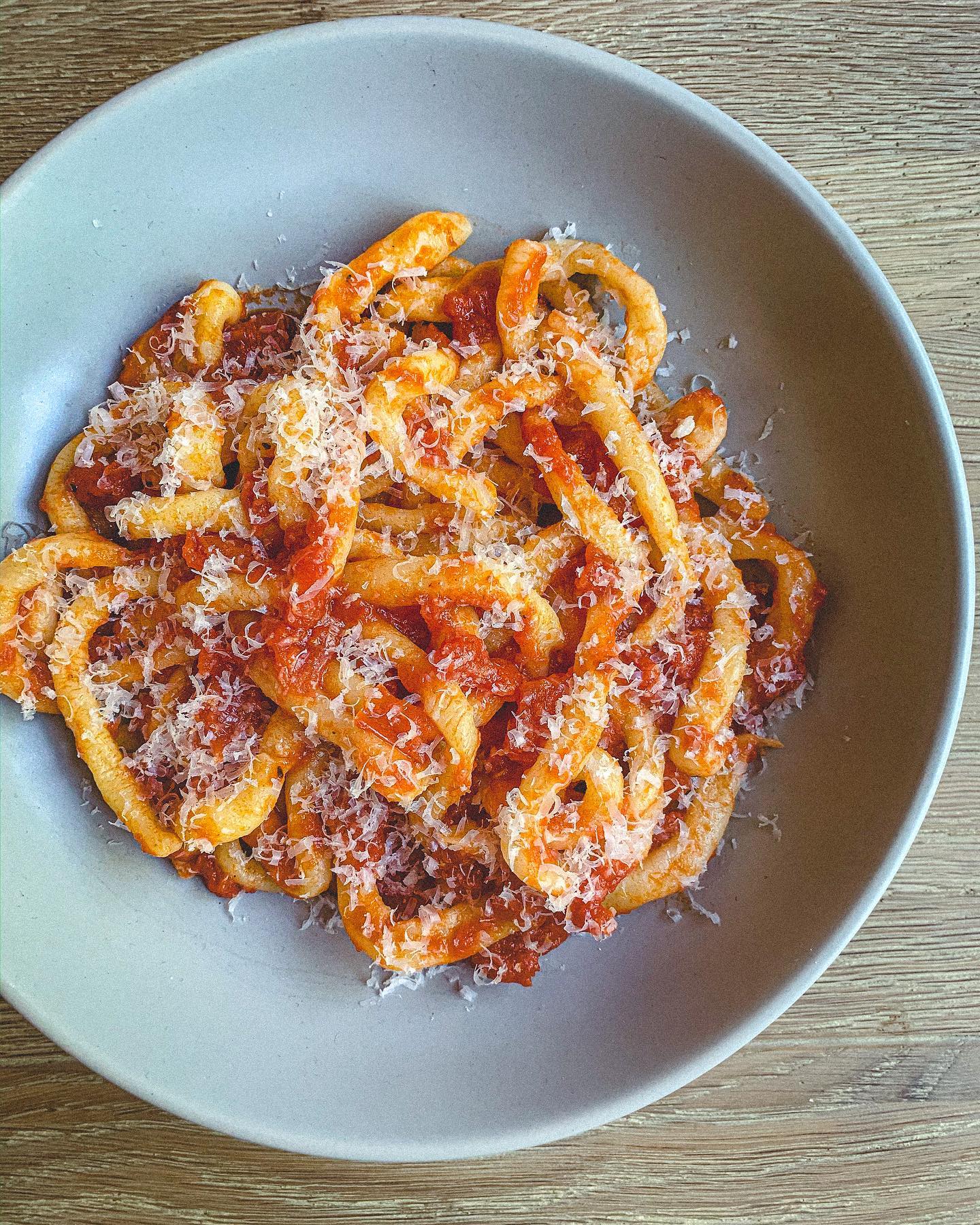 Pici Pasta with All'aglione Sauce