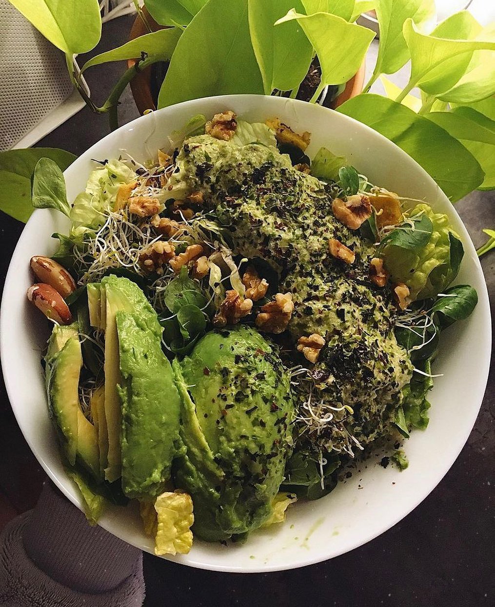 Raw Vegetable Salad with Seed Dressing