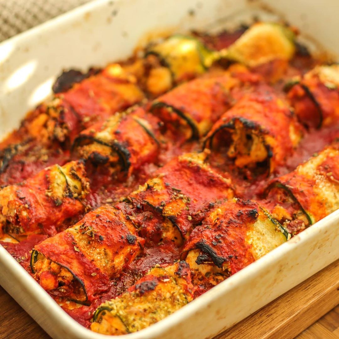 Vegan Tofu Zucchini Rolls with Sundried Tomatoes