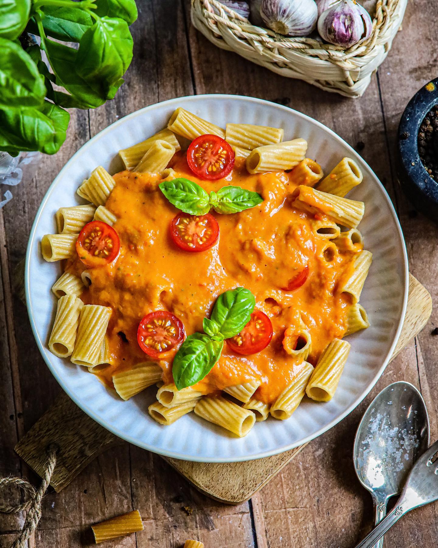 Creamy Pumpkin Tahini Pasta