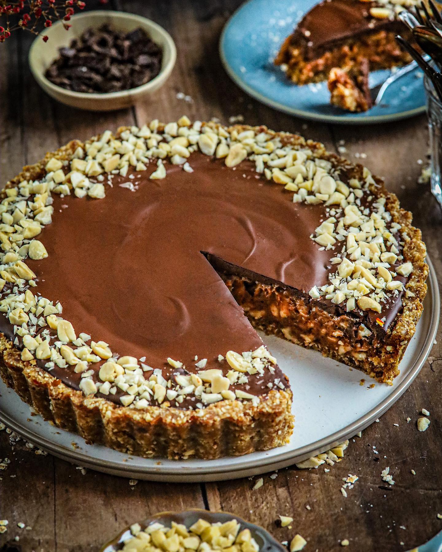 Vegan Gluten-Free Snicker Tart