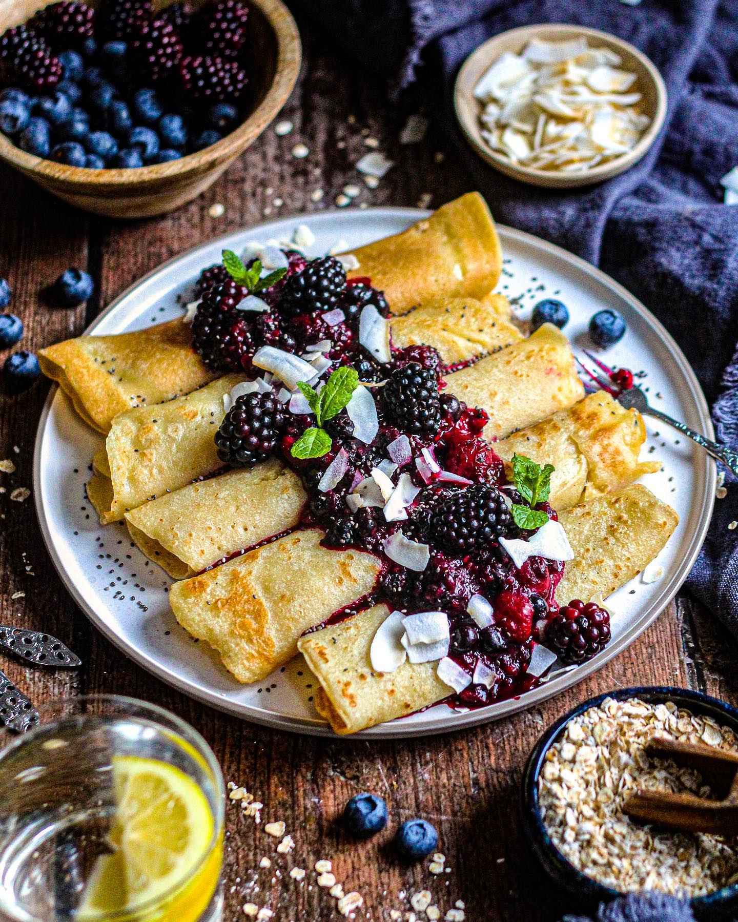 Vegan Gluten-Free Vanilla Crepes