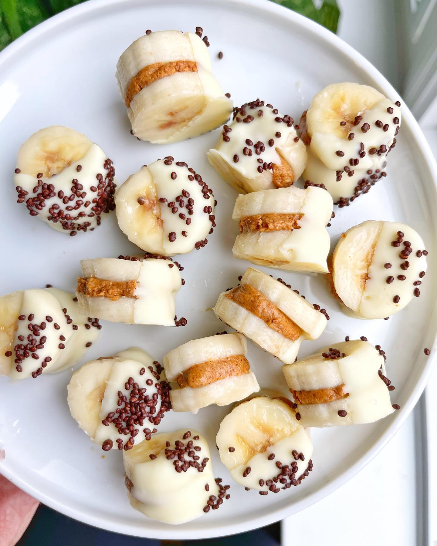 White Chocolate Protein Banana Bites