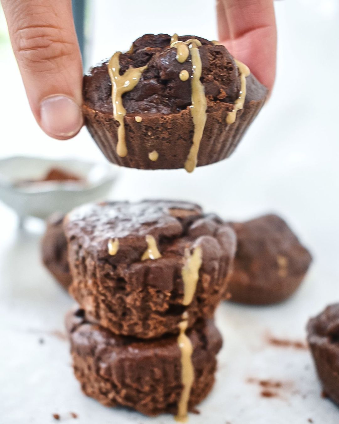 Double Chocolate Chip Tahini Muffins