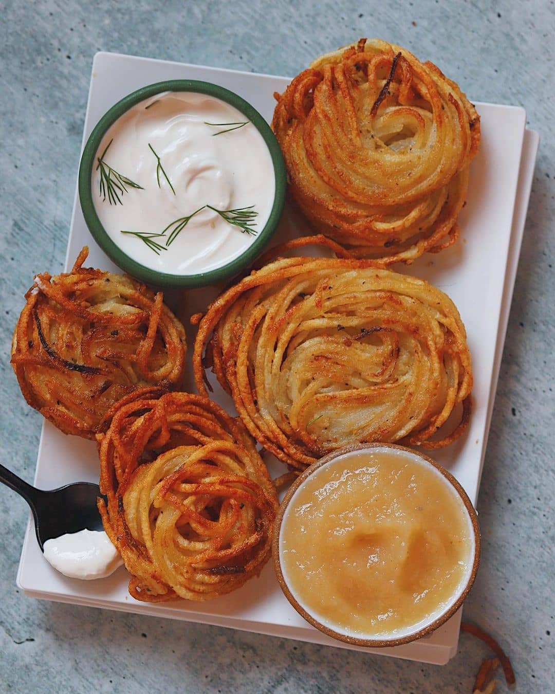 Spiralized Vegan Potato Pancakes
