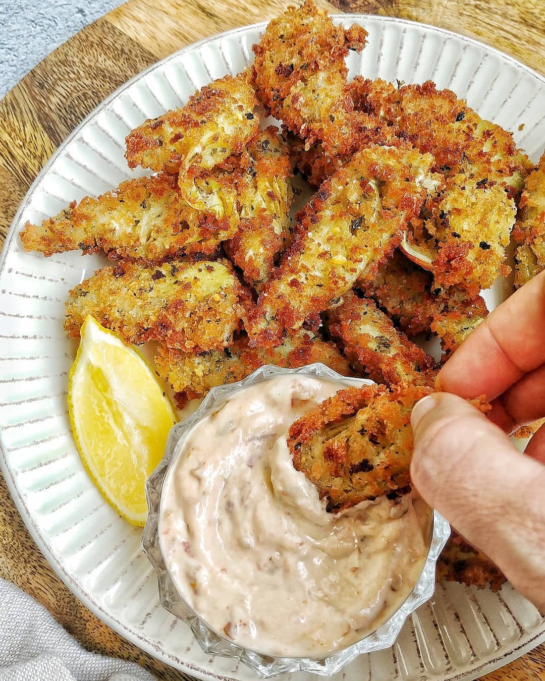 Crispy Fried Artichokes with Chipotle Dip