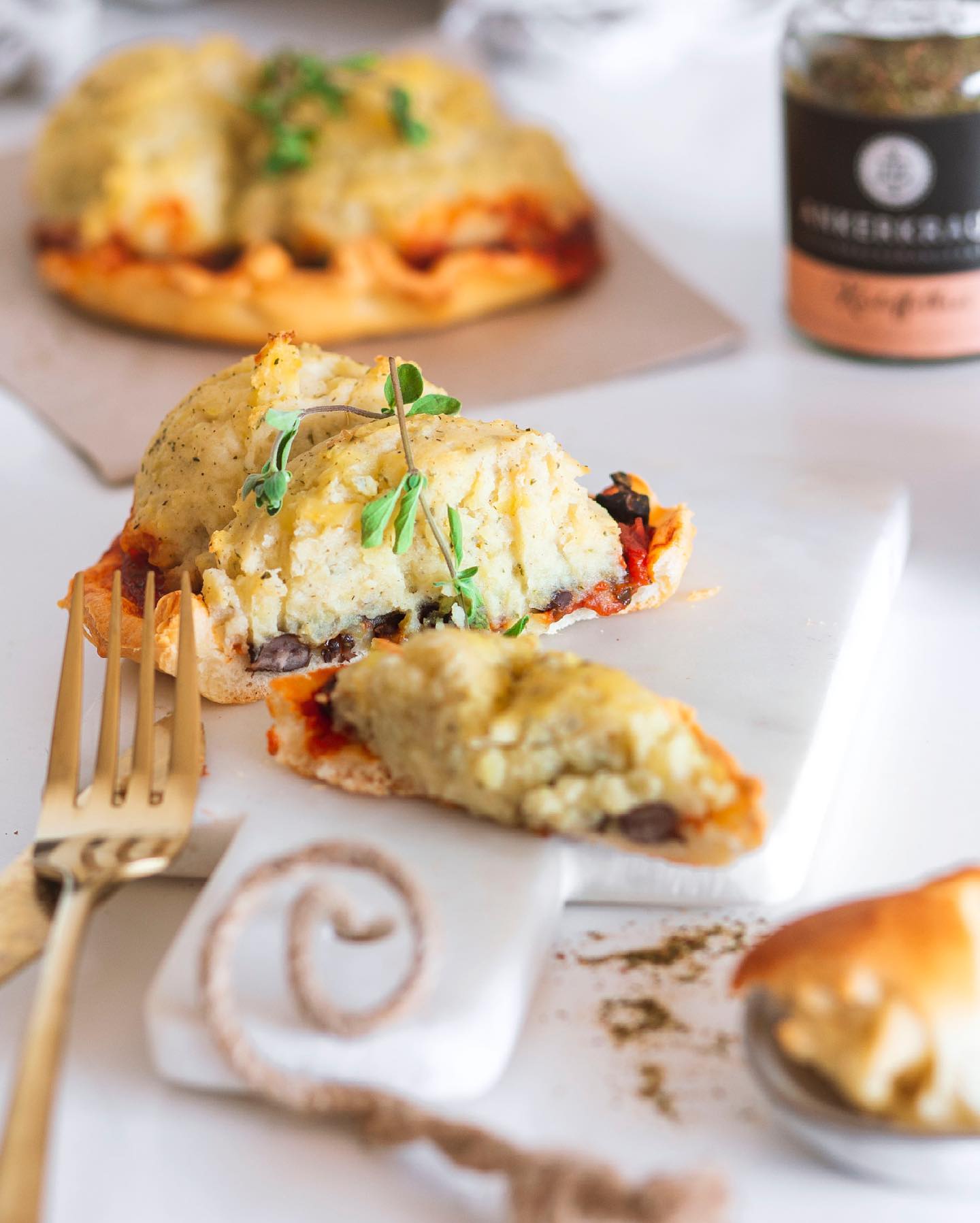 Curried Black Bean and Mashed Potato Pizza Boats