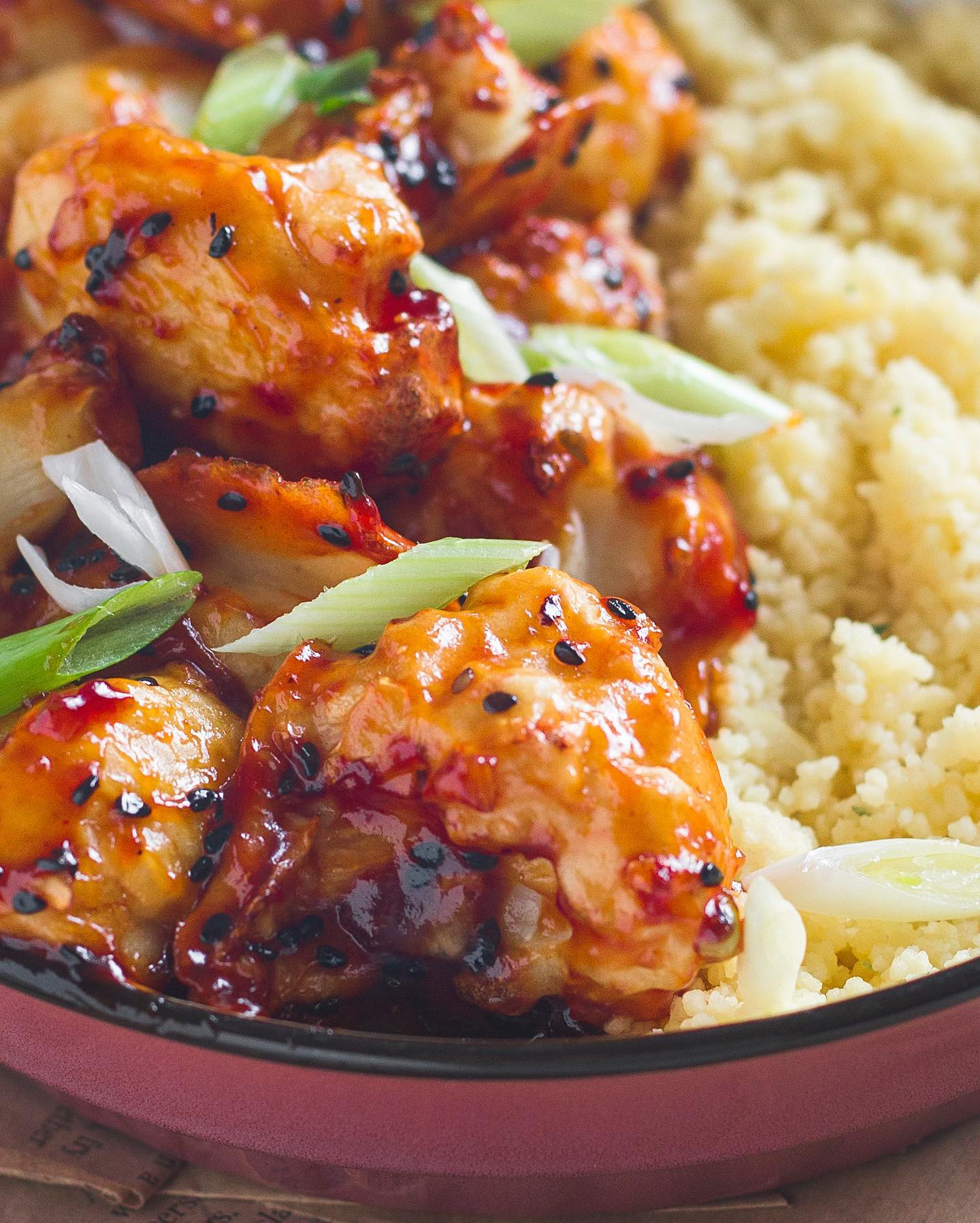 Sweet & Sour Cauliflower Wings Bowl with Couscous