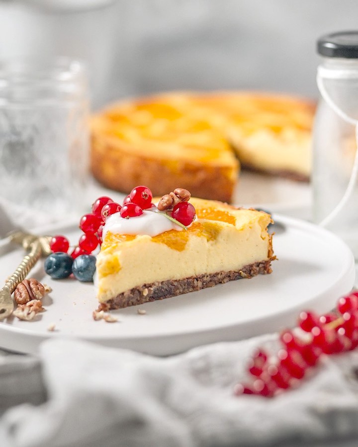 Vegan Vanilla Mandarine Cheesecake